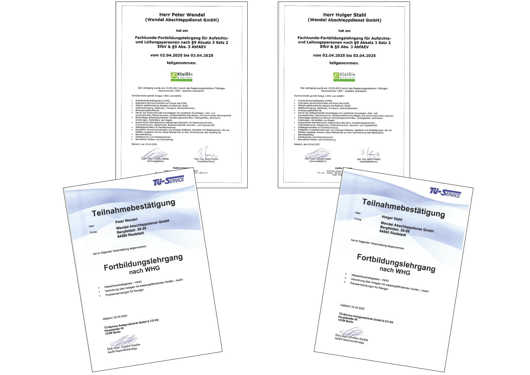 ....die nächste Zertifizierung